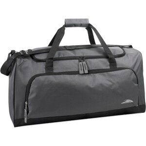 24 Inch Men & Women Grey Lightweight Canvas Duffle Gym Sports Equipment Bags